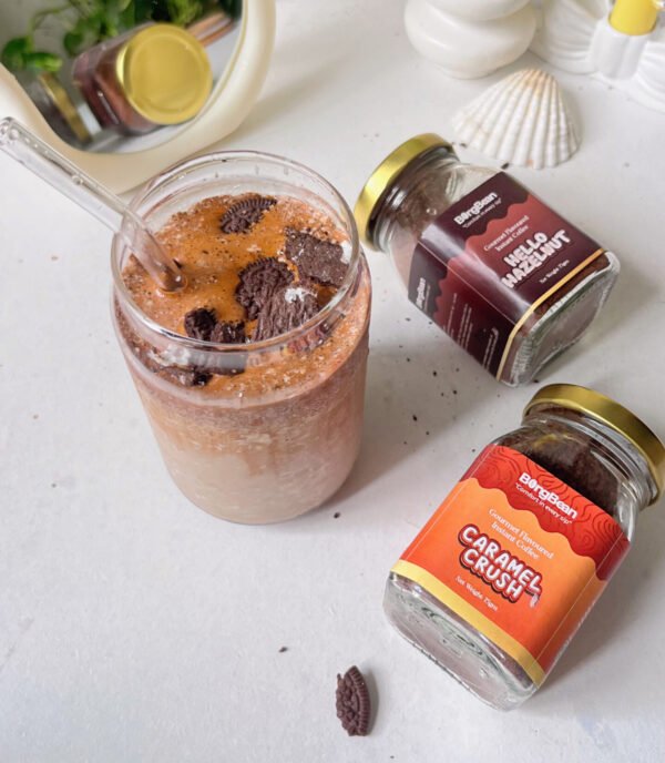 Caramel Crush & Hello Hazelnut Flavoured Instant Coffee Combo - Image 2
