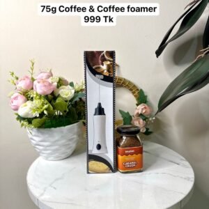 Caramel Crush Gourmet Flavoured Instant Black Coffee & Coffee foamer combo