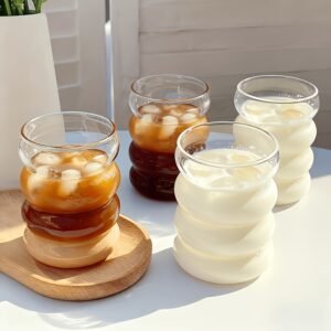 Bongbean wave design coffee glass jar